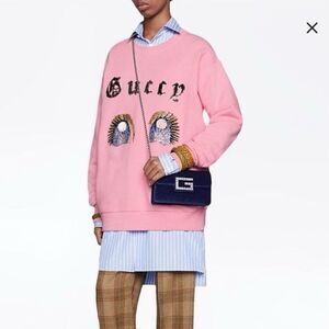 Gucci Amor Caecus Pink Crewneck Chikae Ide Medium Manga Eyes Sequin
